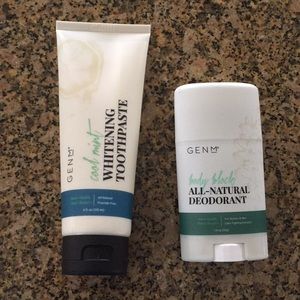 Gen M organic whitening toothpaste and deodorant